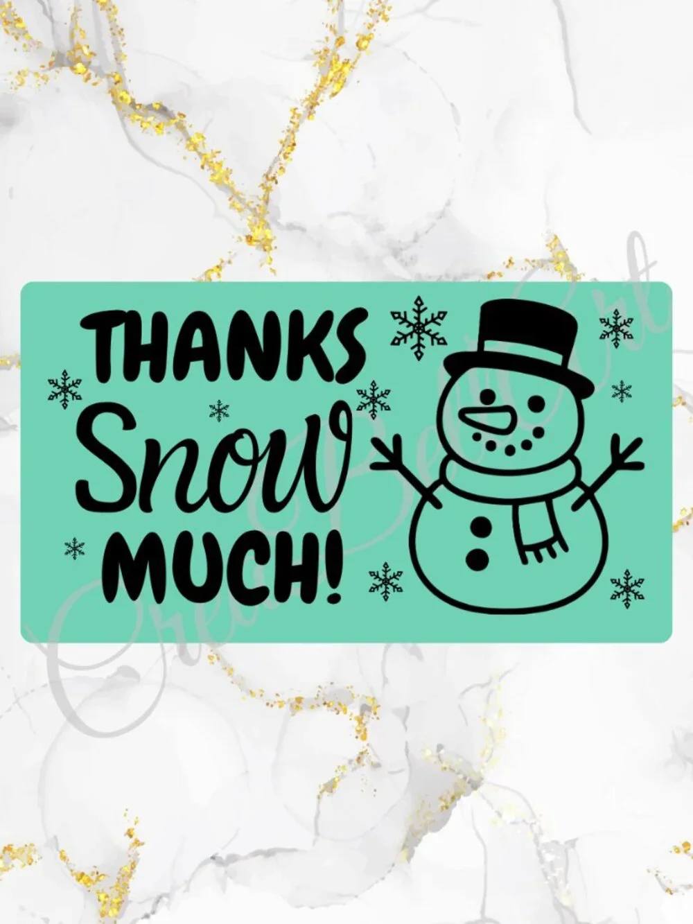 100 Christmas Snowman Stickers – Thank You Stickers 2.25 x 1.25